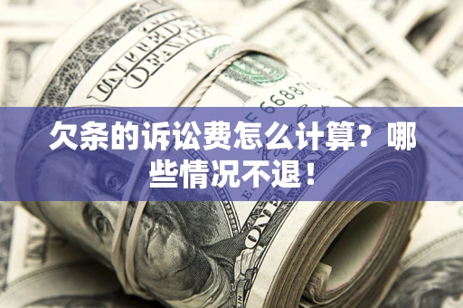 武汉欠条的诉讼费怎么计算?哪些情况不退! 武汉欠条的诉讼费怎么计算?哪些情况不退!