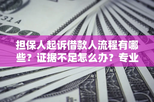 武汉担保人起诉借款人流程有哪些？证据不足怎么办？专业律师解答
