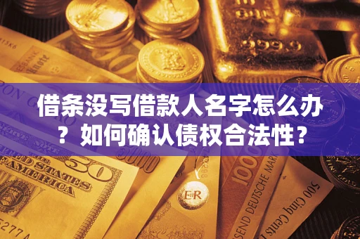 武汉借条没写借款人名字怎么办？如何确认债权合法性？