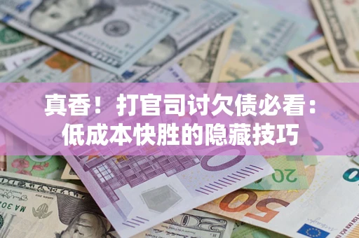 武汉真香！打官司讨欠债必看：低成本快胜的隐藏技巧